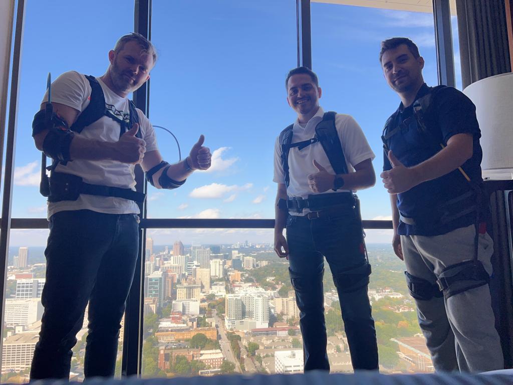 Ergosante's tweet photo. Ces 14 et 15 octobre ErgoSanté présente ses innovations technologiques au symposium ErgoX 2022, à Atlanta (États-Unis) ! 🇺🇸🌍 #ErgoX #ergonomie #exosquelette #exoskeleton https://t.co/i4hPca7w2q
