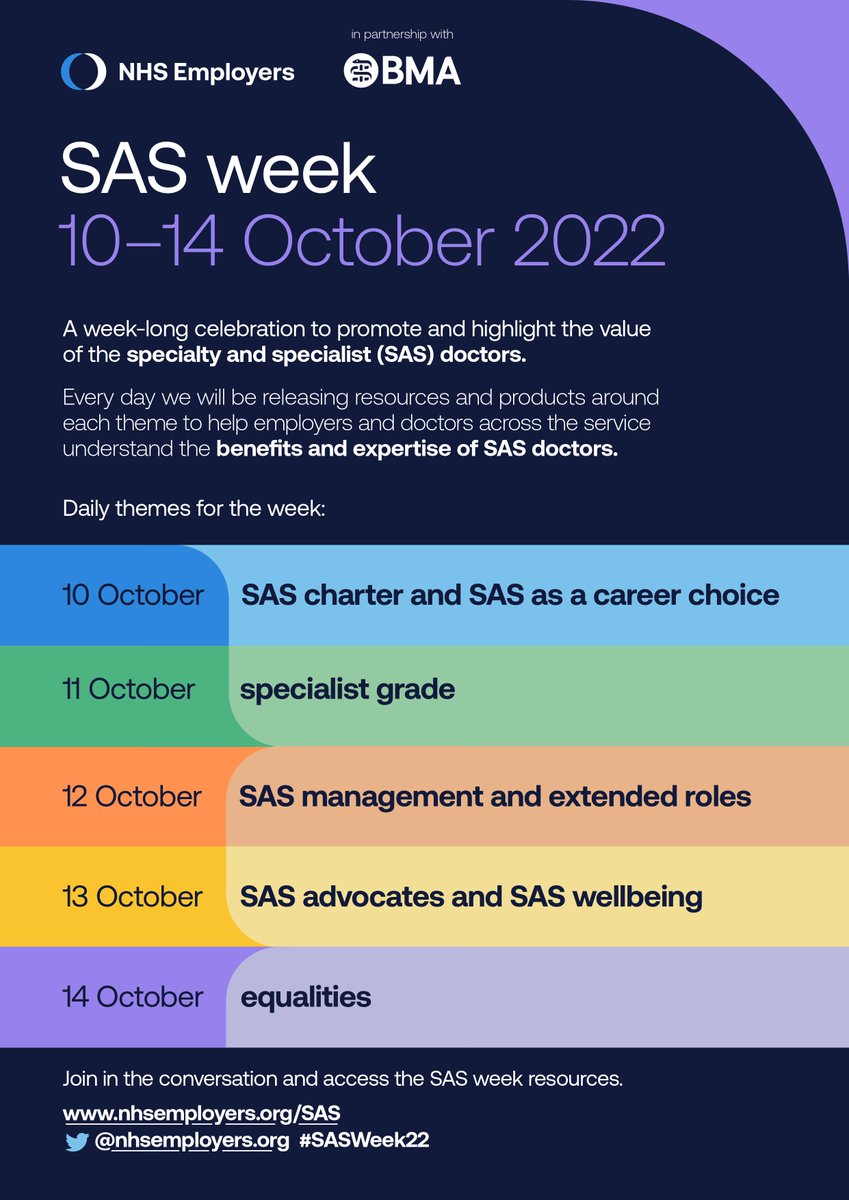 NHS_ELFT's tweet photo. #SASWeek2022 is a celebration to promote and highlight the value of the speciality and specialist (SAS) doctors of which we have quite a few in ELFT.
We are celebrating our SAS doctors who make such a unique contribution to our work and services.
https://t.co/yHP1PLZvkF https://t.co/K7o9Q5p2Zq