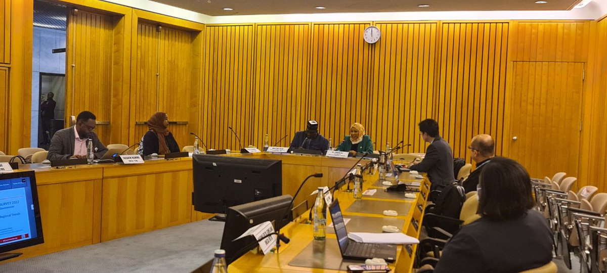 Moctar18's tweet photo. Valuable insights shared by @UNDESA from the 2022 E-government Survey Report launched today at @ECA_OFFICIAL along with key findings on global and Africa's regional trends in Digital Governance. Full report can be accessed here:👇🏾
https://t.co/GPt6yJgOFg https://t.co/UqSBYrW2Wk