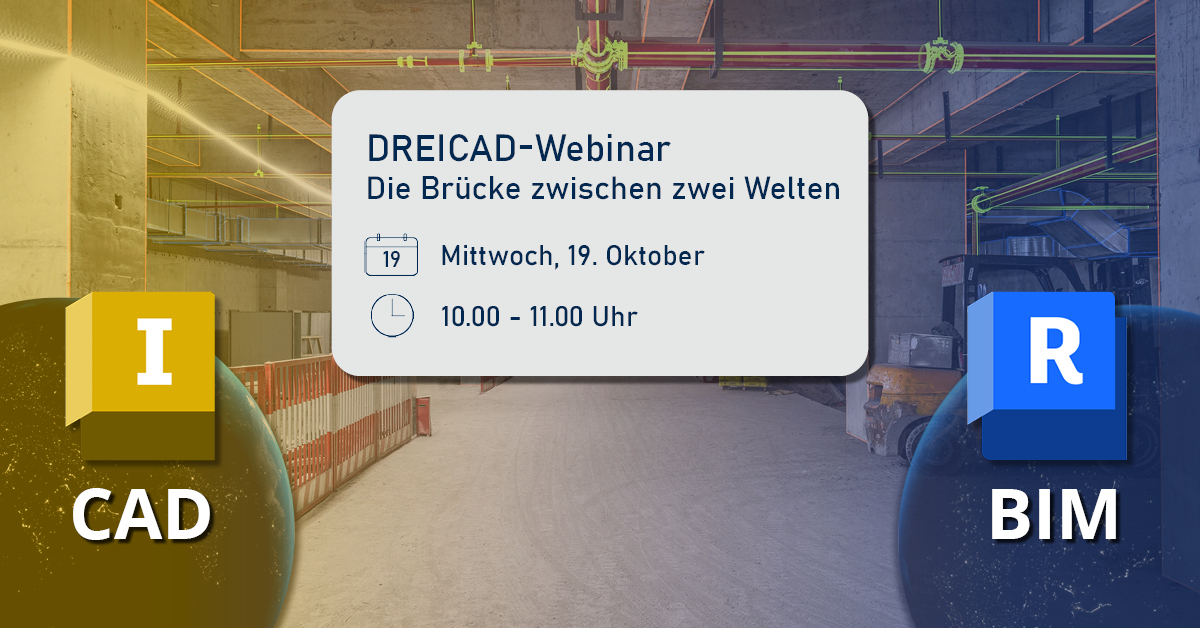 DREICAD's tweet photo. Sparen Sie Zeit und vermeiden Sie Fehler bei Ihren Bauvorhaben, indem Sie sich den Workflow zur cloudbasierten Zusammenarbeit mit Revit- und Inventor Modellen von unseren Experten erklären lassen.

Jetzt anmelden: https://t.co/KPqkNTLsK8
#BIM #CAD #autodesk #inventor #revit https://t.co/kIDUPD7Mk0
