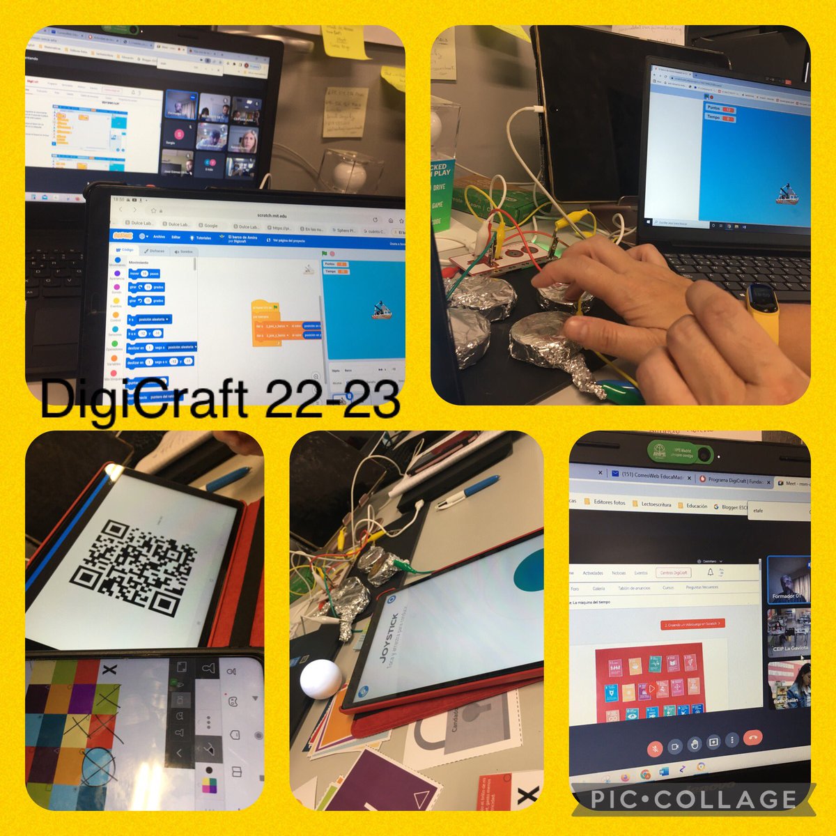 juliagpalomar's tweet photo. Desde el #AHGetafe: 1ª Formación DIgiCraft  (9-12 años) Tecnología y Desarrollo sostenible.  https://t.co/m26t62UrNk @Maytetwo @MREunstoppable @FcoJavierGomez @innovacion_edu @FundVodafone @BQEducacion https://t.co/jssE25MSvE
