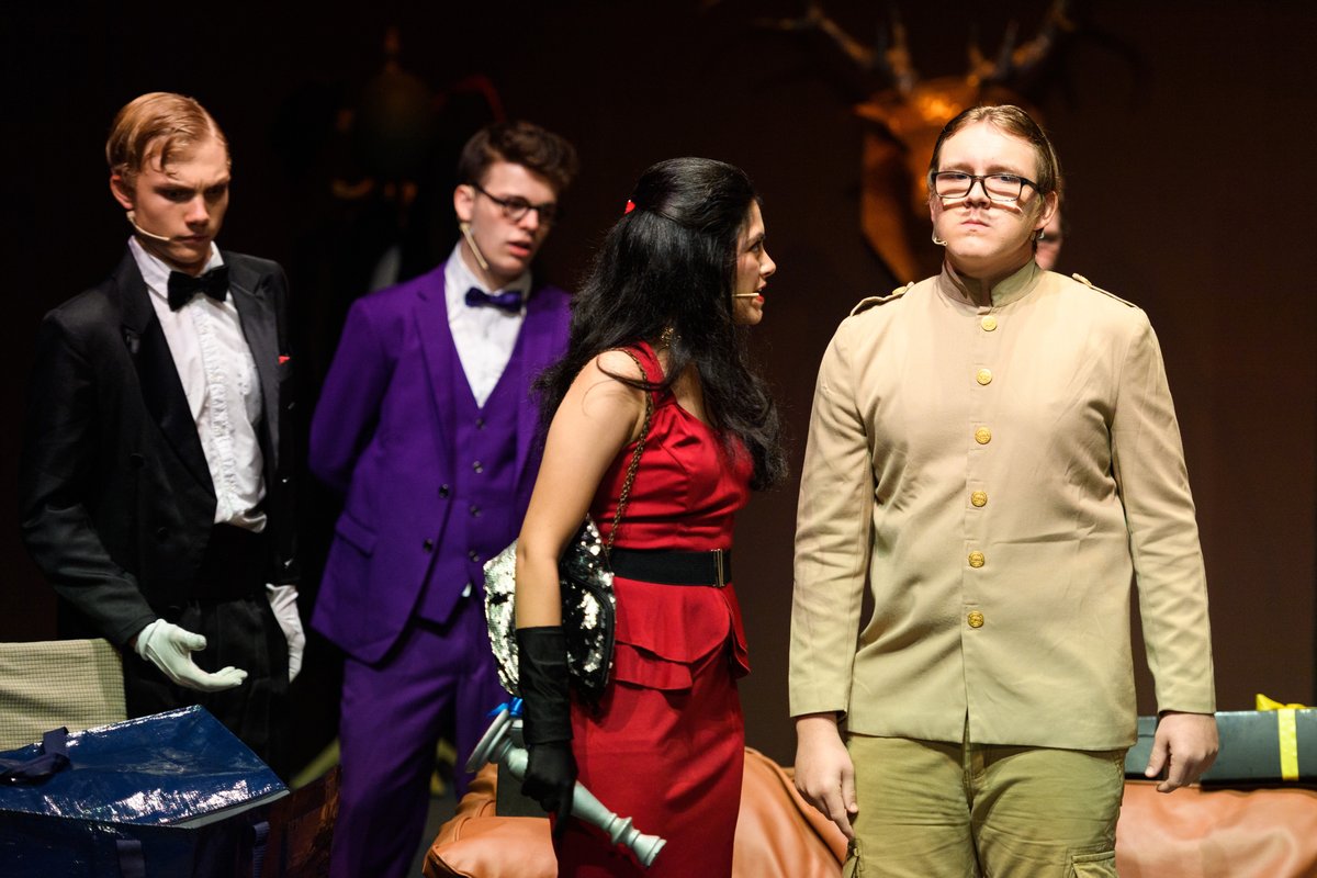 SAISSingapore's tweet photo. Throwback to our #StamfordHighSchool Theater Production #CLUE last week. 4 shows, 2 casts, 24 cast members, 17 crew members, 1 BTEC Art &amp; Design team, &amp; 1 Drama teacher Mr Andy Tear. Kudos everyone for pulling off such a feat!

#SAISRocks #CognitaWay #HighSchoolPlay https://t.co/p0WdoeOHmI
