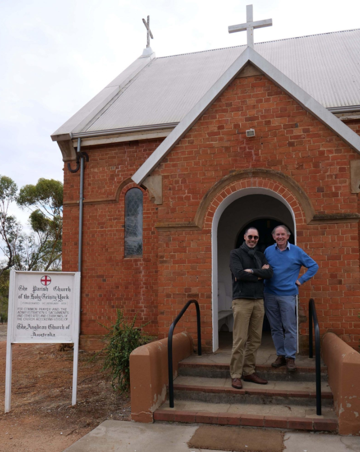 AustAnglican's tweet photo. Today marks the 54th anniversary (14 October 1968) of the #Meckering #earthquake (Western Australia; magnitude 6.5, one of Australia's largest). The tower of Holy Trinity, York, was severely damaged. #anglican @AusQuake A walk back in York history: https://t.co/Yjx3oHOkkH https://t.co/XLUkZLqUI3