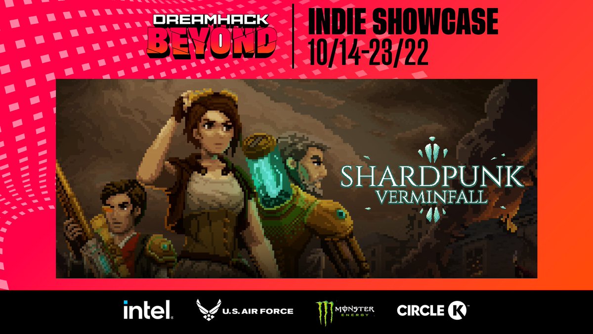 RetrovibeGames's tweet photo. We’re part of @Dreamhack Beyond Indie Showcase!

Check out Project Warlock II, Shardpunk: Verminfall, VergeWorld, and Impaler among other wonderful indie gems!

📅 14-23 October
📍 https://t.co/9mGvCND6V8

#indiegames #DHBIndies https://t.co/HNwPQIDPSD