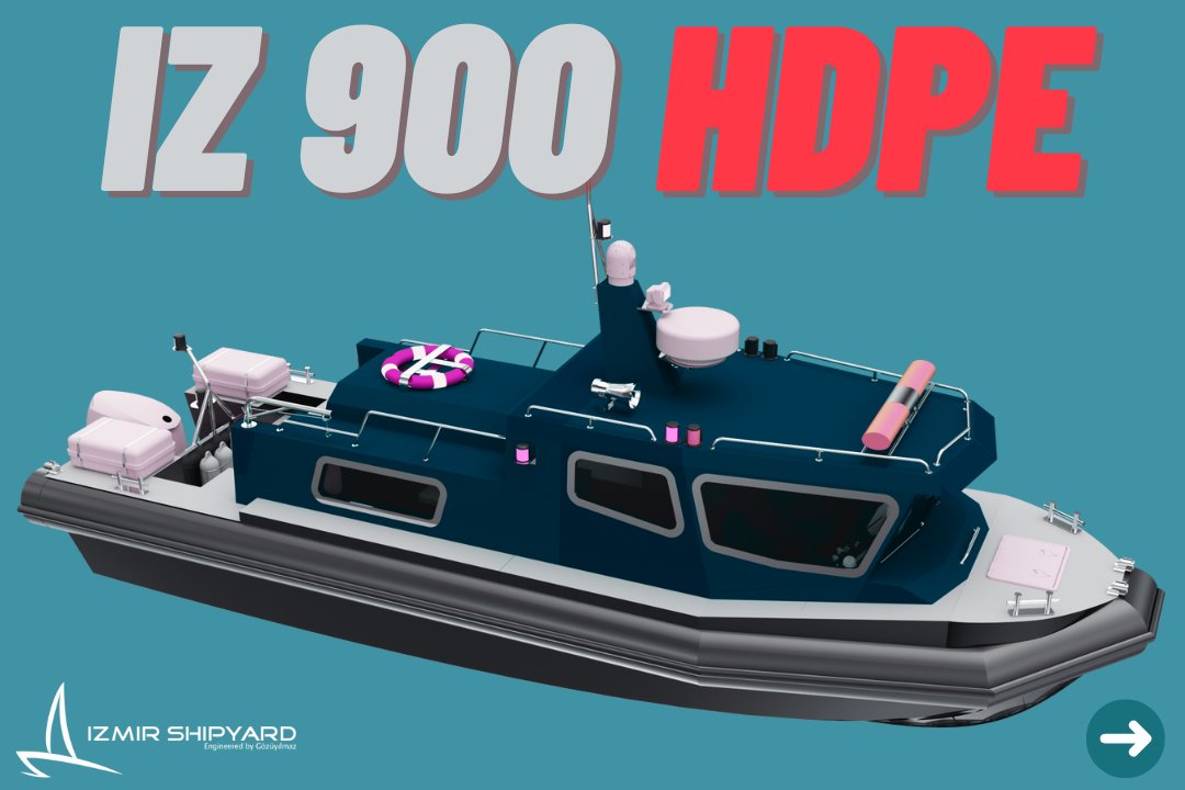 izmir_shipyard's tweet photo. #IZ900 #HDPE #passenger & #fastcrew #boat is an excellent vessel for 14 passengers. She was designed for rough sea conditions even around places without proper docking facilities, and has a life cycle of 30+ years without requiring any major maintenance or painting. https://t.co/Eg5zlKiN79