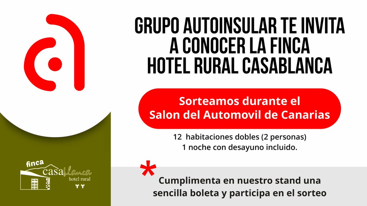 autoinsular's tweet photo. Te esperamos del 20 al 23 de Octubre en el @recintoferialtf donde podrás participar en el Sorteo😁 https://t.co/RNdlxOBtXS
