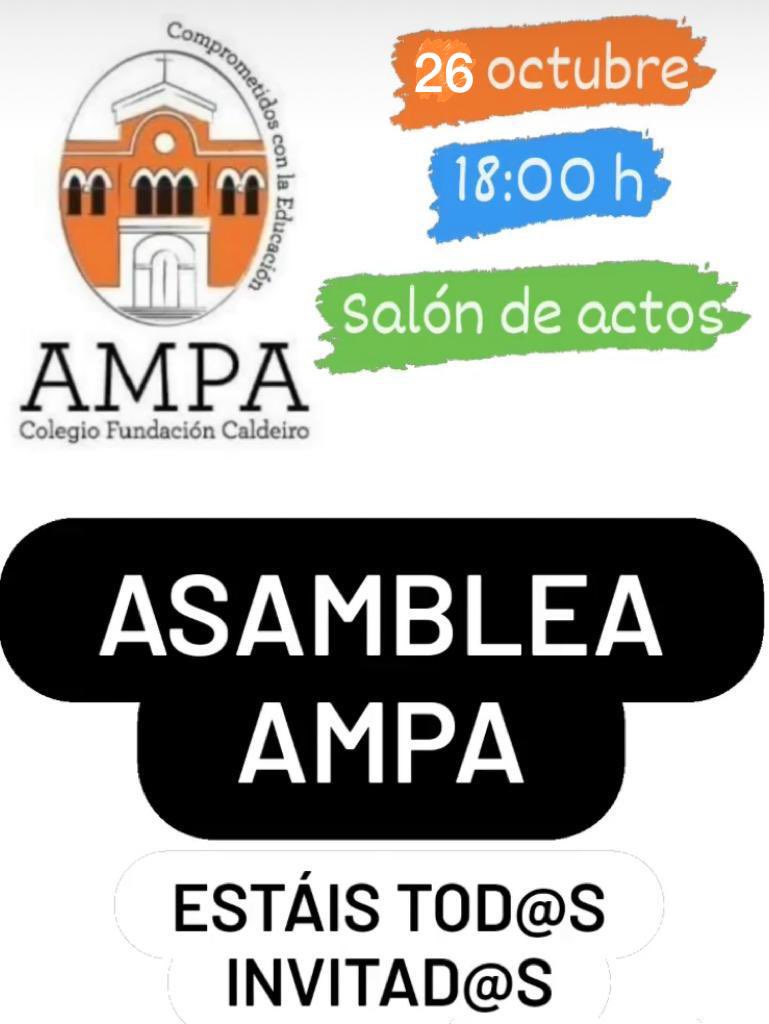 ColegioCaldeiro's tweet photo. Fe de erratas: la asamblea del #ampa será el día 26, no el 16. Os esperamos.
#ampa #coledetodos #tucole @colegiosamigo https://t.co/tih4kegzuN