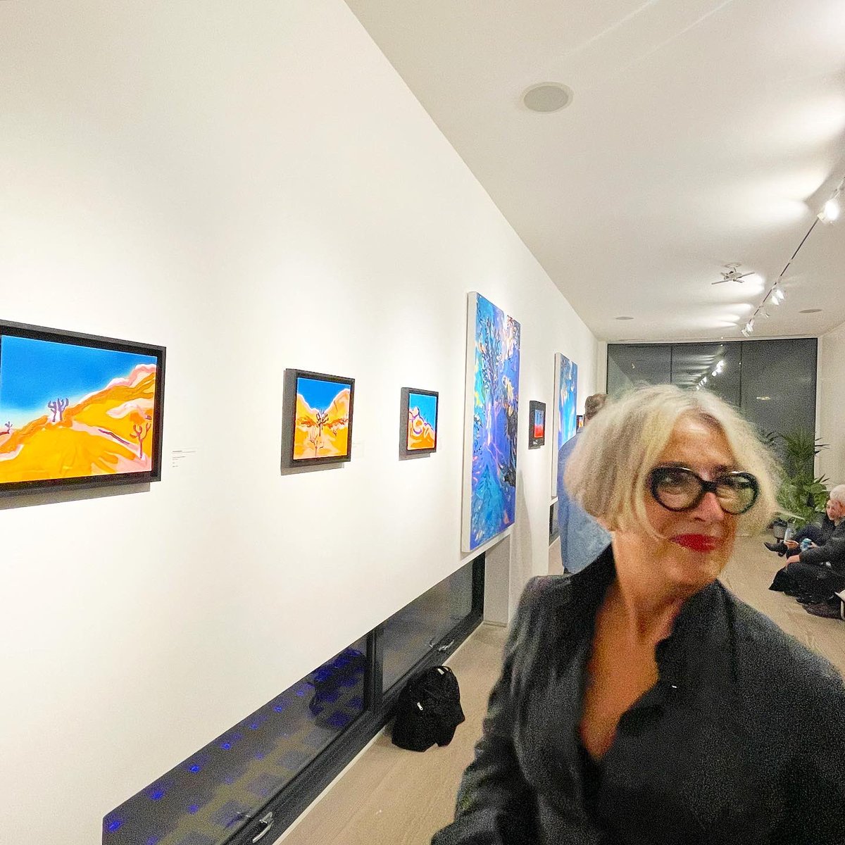 sarahjane_moon's tweet photo. Brilliant painter Trish Wylie has knocked it out of the park with this show! Truly fantastic subject (love the ‘Menopausal Cowboy’), scale, COLOUR &amp; the most beautiful surfaces 🤩 All executed with total panache. Brava Trish!! 👏👏👏

@ #99projects until Nov 6th 🎉 

#trishwylie https://t.co/IBVorsEcjF