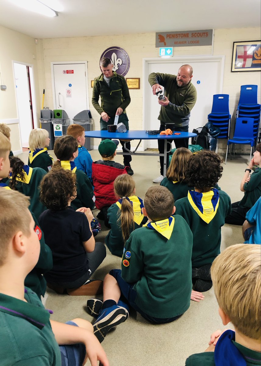 Our Cubs learnt all about wild camping this week from our special visitors Andy and Paul. We were shown specialist equipment and learnt all about how how to stay safe and well while enjoying the great outdoors! 

Thank you @beavo77 and <a href="/PaulMe55ner/">Paul Messner</a> !