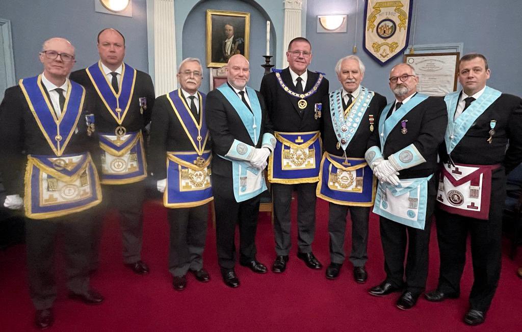 Great Installation night at Castle Lodge, Banbury, last night, with the APGM W Bro Alan Baverstock in attendance and representing Province along with our Provincial Grand Tyler, Secretary and Don Crook, active Provincial Grand Steward
