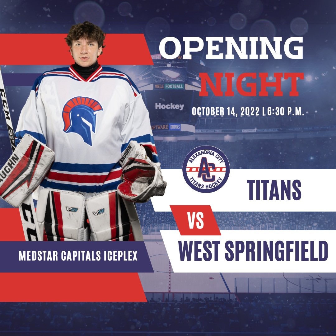 Titans! TONIGHT is the opening night. 

See you at <a href="/MedStarIceplex/">MedStar Capitals Iceplex</a> at 6:30 as we open the <a href="/HockeyCSHL/">CSHL Hockey</a> season against <a href="/wshssports/">Spartan Sports</a>! 

#ForTheCity #TitanPride