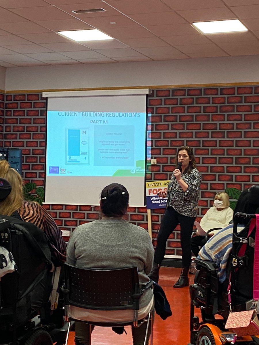 aidstace's tweet photo. Great event @centralremedial Hartstown highlighting @IrishWheelchair Think Ahead Build Accessible Campaign. Thanks to @jackfchambers for attending. Change needs to happen now! #PartM #accessibility #housingcrisis https://t.co/2ZTTC5yALx