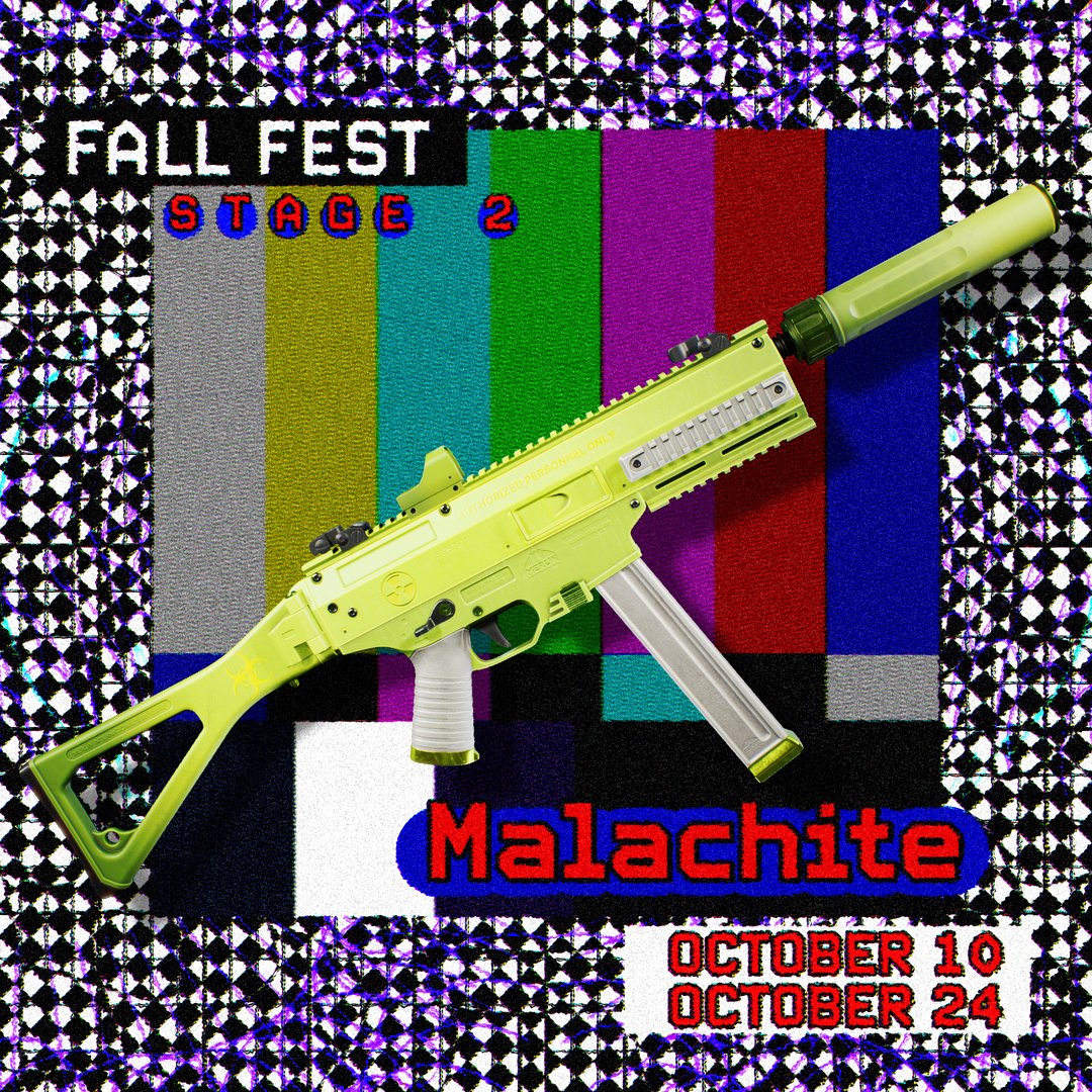 ML-SMG 40 "Malachite" Edition

This gun comes in a unique shade of green with a white grip and clip, an advanced silencer, and a biological hazard decal accent as a pleasant warning of immediate danger to your competition. 

play.ninetofive.game/c/ces3k5