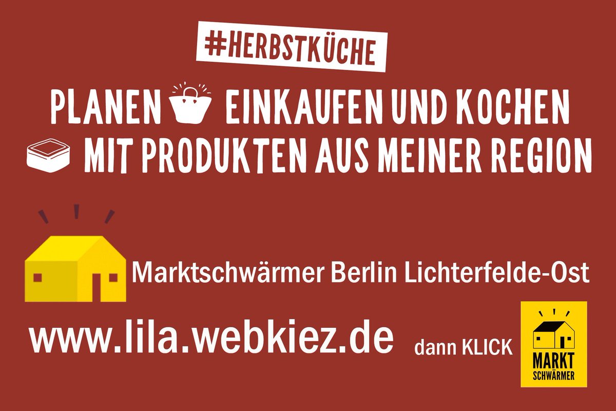 Bis Montag, 17.10.2022 um 24:00 Uhr noch bei unseren regionalen Erzeugern für die Kiezlieferung am 19.10.2022 bestellen unter : marktschwaermer.de/de-DE/assembli…