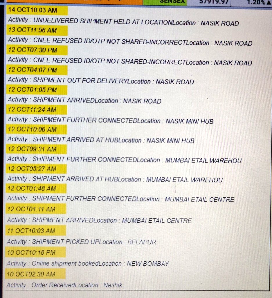 adinsk9's tweet photo. @BlueDart_ @BlueDartCares @BlueDart_ @BlueDartCares
Why your team insisting to have Aadhaar Photo to be snapped while delivering even though reaching doorsteps (after requesting to delivery man)?
Aren't you and your team putting me in trouble by letting you take photo of Aadhaar?
Comment.refer image below https://t.co/i41elCUb4Q