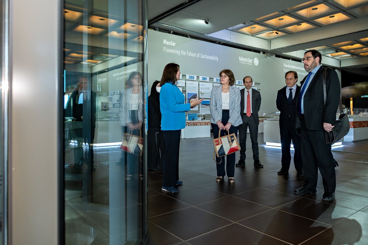 Masdar's tweet photo. We were delighted to welcome a delegation led by Undersecretary for Foreign Affairs of #Chile, Ms. Ximena Fuentes Torrijo, to #MasdarCity. The delegates toured the City and met with Fawaz Al Muharrami, Executive Director of #Masdar Clean Energy, to discuss areas of cooperation. https://t.co/bNbBur3SAF
