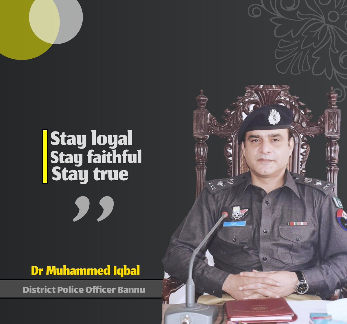 MediaNYCCC's tweet image. Stay loyal
Stay Faithful
Stay True

District Police Officer Bannu
Dr Muhammad Iqbal @Dociqbal

#صحت_کارڈپلس_خیبرپختونخوا