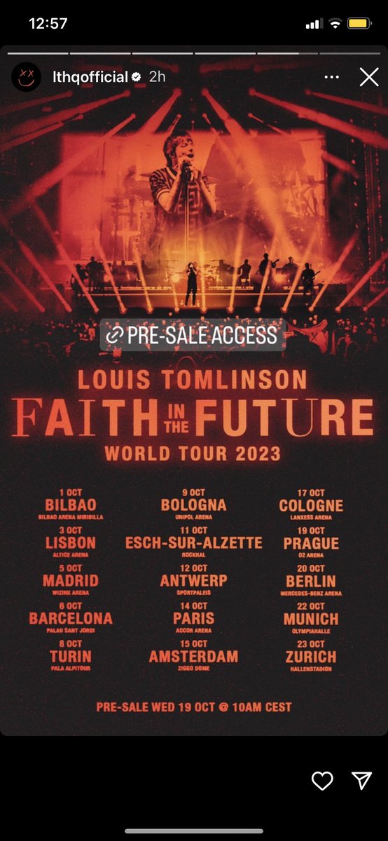Beatricetpwk's tweet photo. Raga ma cosa sono sti codici presale? È per tutti o li hanno solo alcuni in base a non so cosa?
#LouisTomlinson https://t.co/R1X6mlaeYz