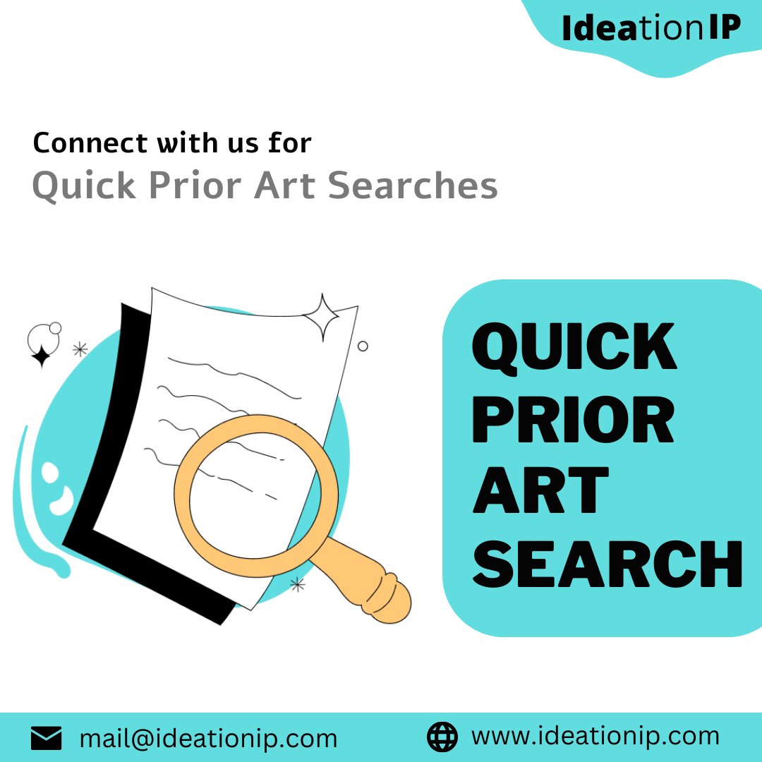 IdeationI's tweet photo. Quick Prior Art Search
.
.
We give the best reports with our automated and manual search process within a short period of time. Connect with us for Quick Prior Art Searches and a load of results for your further analysis
.
.
https://t.co/GdRvkye6xV
#patentsearch #patentfiling https://t.co/4hBf5QtPL3