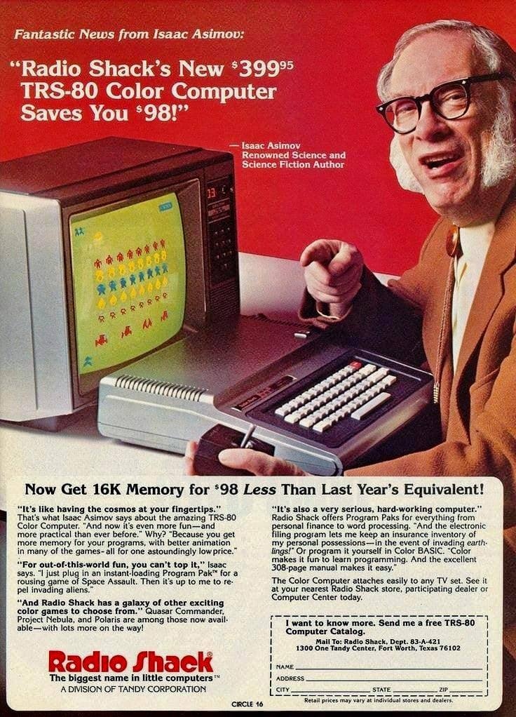 The Museum of Curiosities on Twitter "Radio Shack TRS80, 1982."