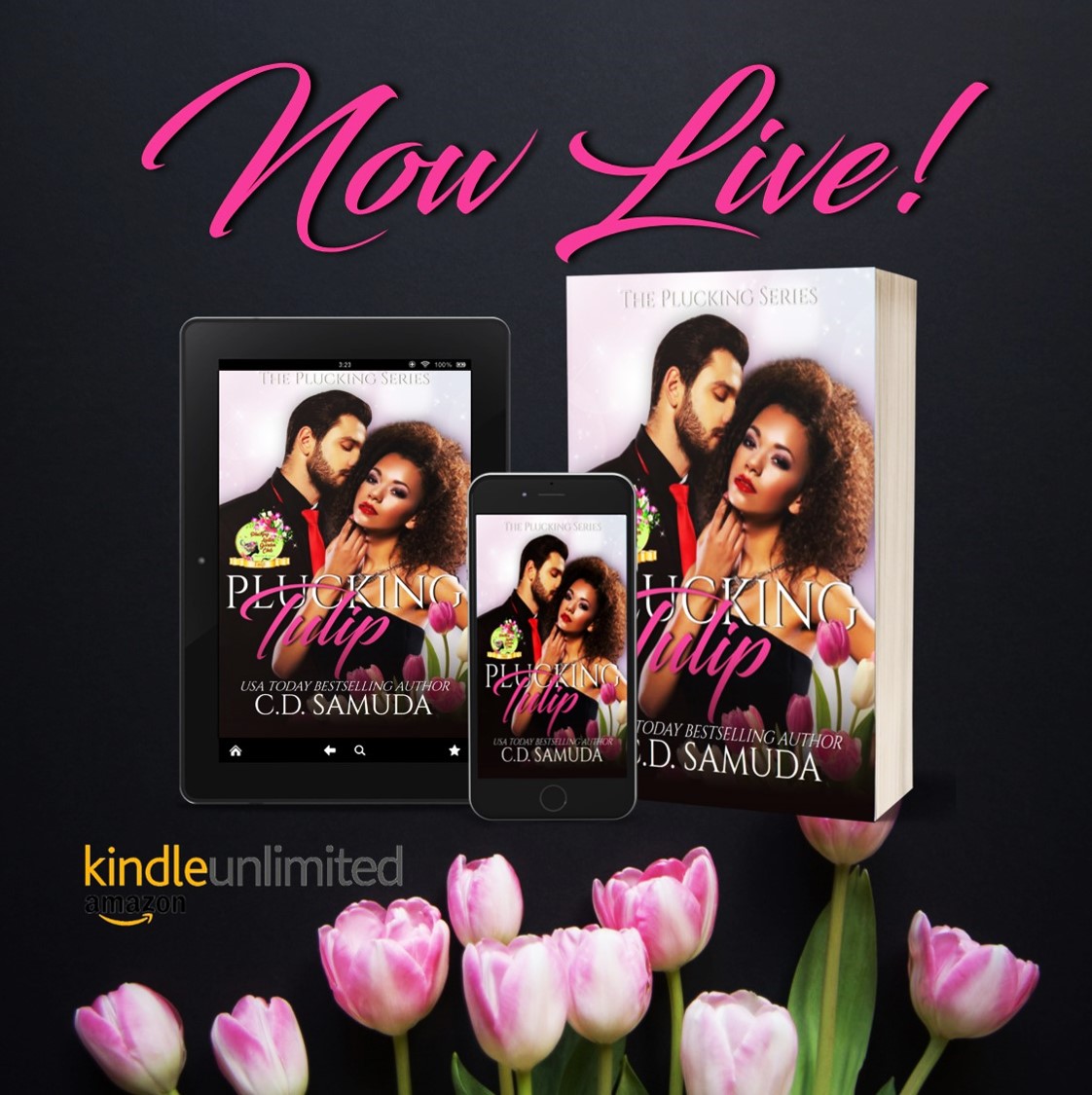 Caroleesa's tweet photo. Plucking Tulip is now live! Available with your Kindle Unlimited subscription. 
#interracialromance #kindlebooks #romancebooks
https://t.co/ZHAYmnvsgu https://t.co/9qYZRnrSX6