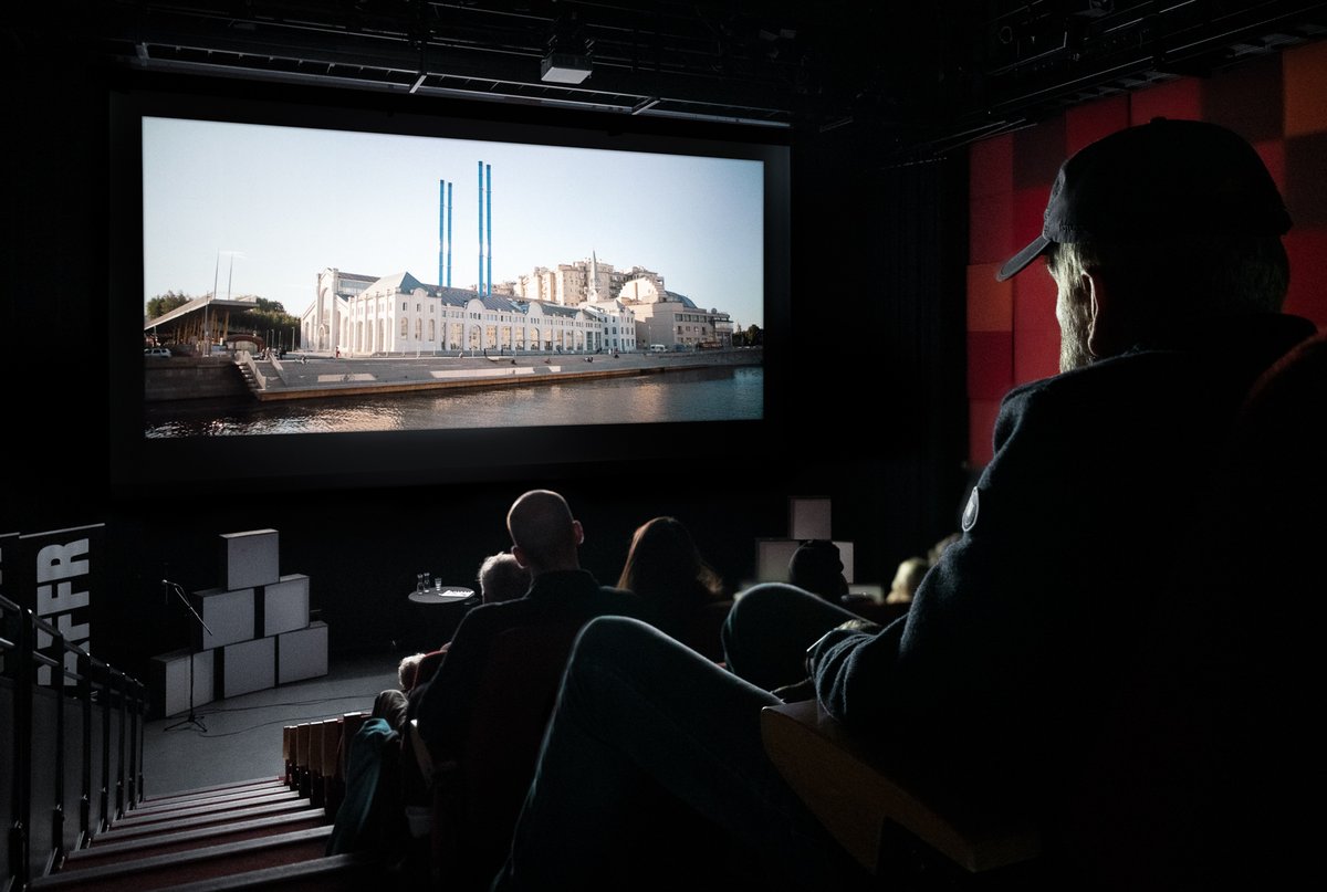 AFFR's tweet photo. A convincing majority of our visitors chose GES-2 by Nastia Korkia, as the best film of AFFR 2022. The screening, co-organized by @deArchitectNL, was introduced by Asya Zolnikova, and followed by a Q&amp;A between the filmmaker and @MerelPit. Read more: https://t.co/Mph8qSp1pZ https://t.co/t4cw7FEiFs