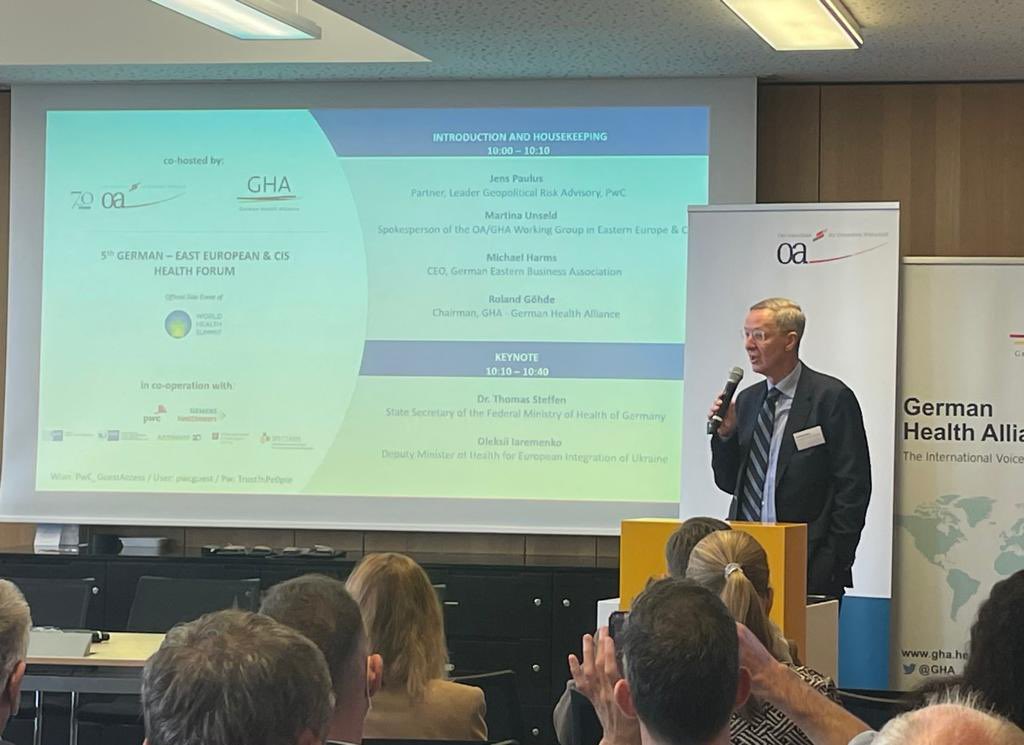 spectaris's tweet photo. Eröffnung des 5th German - East European &amp; CIS Forum  - #Spectaris freut sich, wieder Partner zu sein. @GHA_BDI  @OstAusschuss der Deutschen Wirtschaft @BMG_Bund @Der_BDI @pwc_de https://t.co/Uck8gZ4y3v