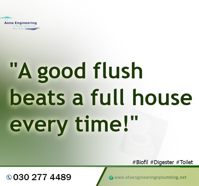 EFAnnoEngnplumb's tweet photo. "A good flush 
beats a full house 
every time!"

#efannoengineering #biofilghana #biofiltoilet https://t.co/wfVZhe5uJ9
