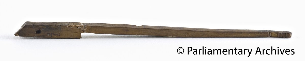 Let’s take a key historic anniversary & give it a Random Friday reboot…The Great Parliament Fire happened on this very weekend in October 1834. From our collections, an example of those pesky wooden tally sticks that started the blaze leaving the old Palace in bits. #TowerRandom