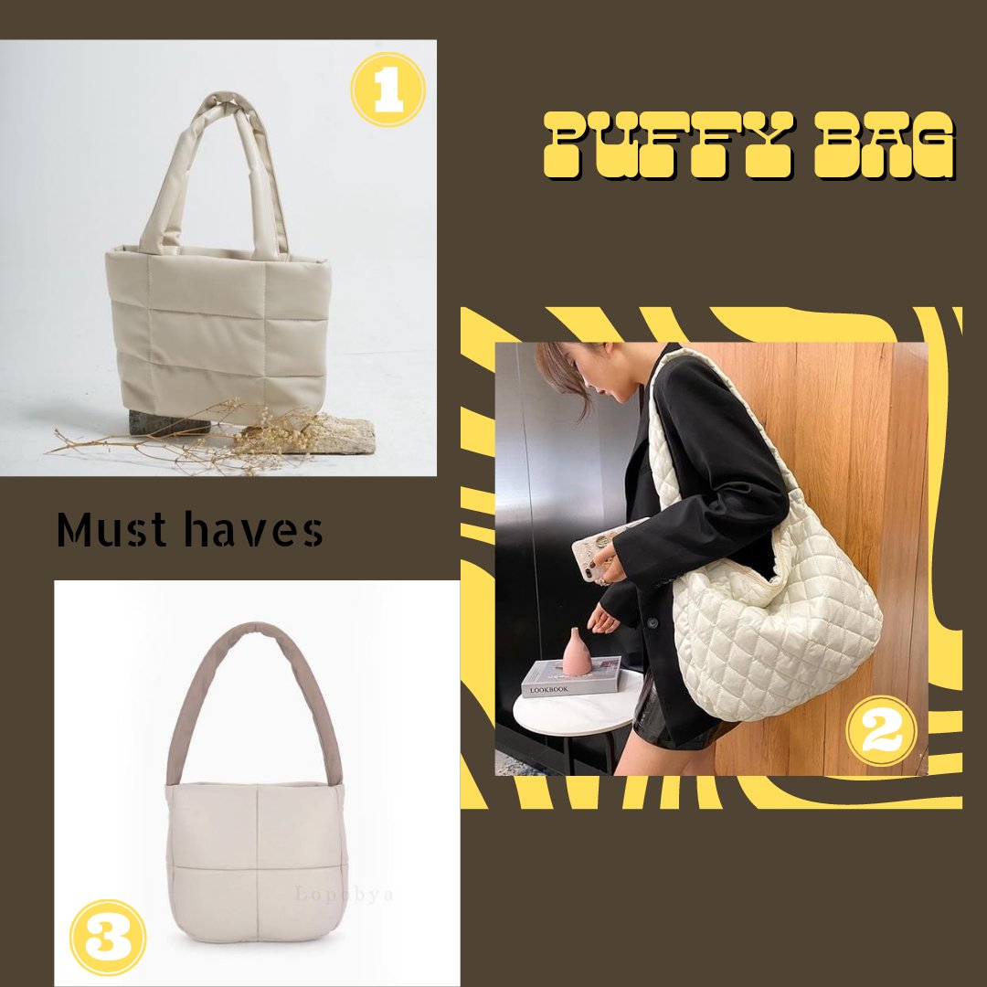 Puffy bag under 100k cocok untuk tas kuliah, kerja maupun jalan-jalan
1. Tinybag
🔗 shope.ee/2KxTRmb8JO
2. Minimalist Textured Shoulder Bag
🔗 shope.ee/4zyEcj7xqa
3. Yuriha Bag
🔗 shope.ee/7zbqCGvnvs