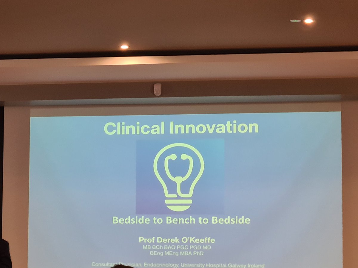 Such an inspiring talk by Prof Derek O Keefe @Physicianeer at #SDHIConf22 on clinical innovation activities at @HIVE_LAB