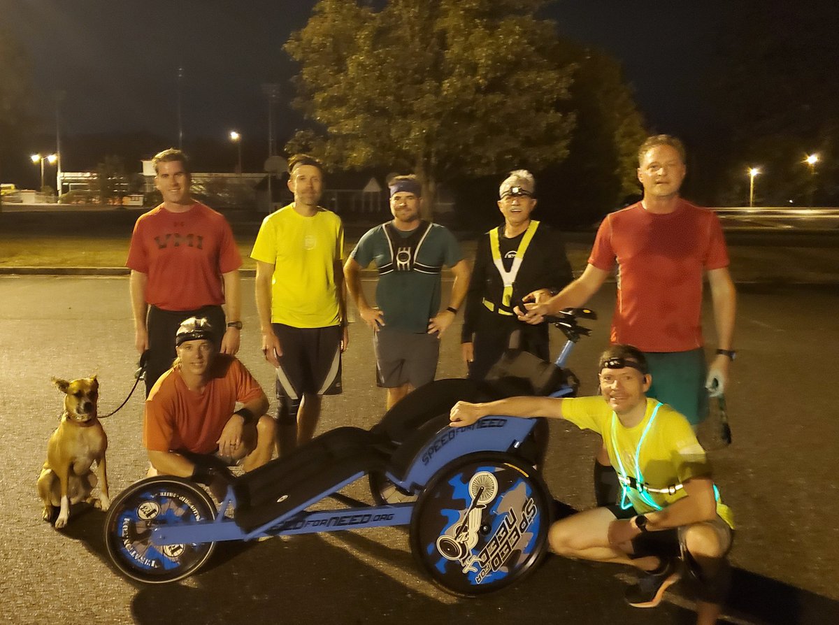 7 pax at <a href="/F3Richmond/">F3 Richmond</a> Currahee took on <a href="/F3SPEEDFORNEED/">SPEED FOR NEED</a> training to be ready for our Track Commanders to cross the finish line.