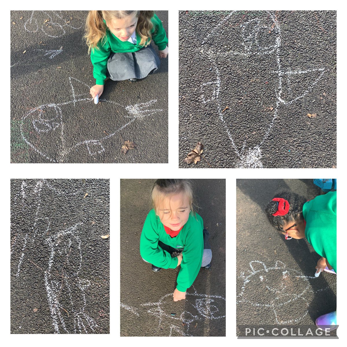 SJLCARDIFF's tweet photo. We have been learning all about Owls and their habitat and our #enterprisingcreative pupils in Yr1 independently chose to use the chalks in the outdoor area to draw their own owls🦉 #independentchoice #childled #openended @CSC_FoundLearn @RSPBCymru https://t.co/uMO9OKHrL8