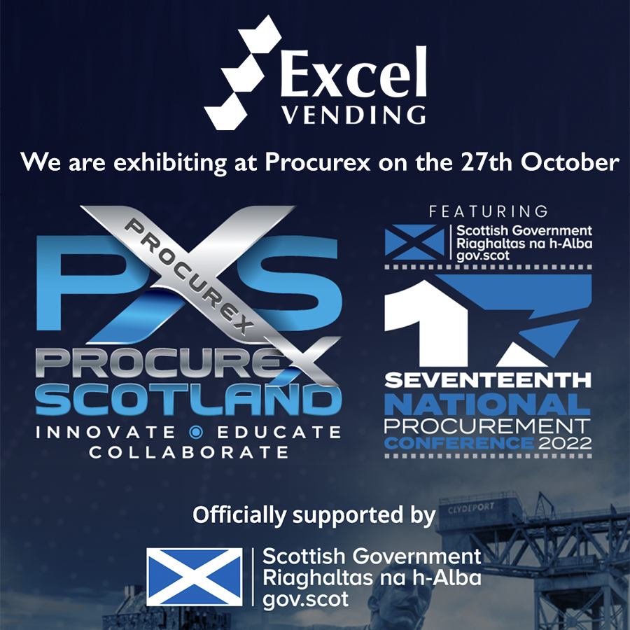 ExcelVendingLtd's tweet photo. We will be at Procurex Scotland on the 27 Oct showcasing the latest Reverse Vending machines ahead of the Deposit Return Scheme legislation in Aug 23. Read more: https://t.co/hEeOfb41DA

Come and find out more on the day at Stand No. 124

#ProcurexScotland #ReverseVending https://t.co/Y4fh8Odx7G