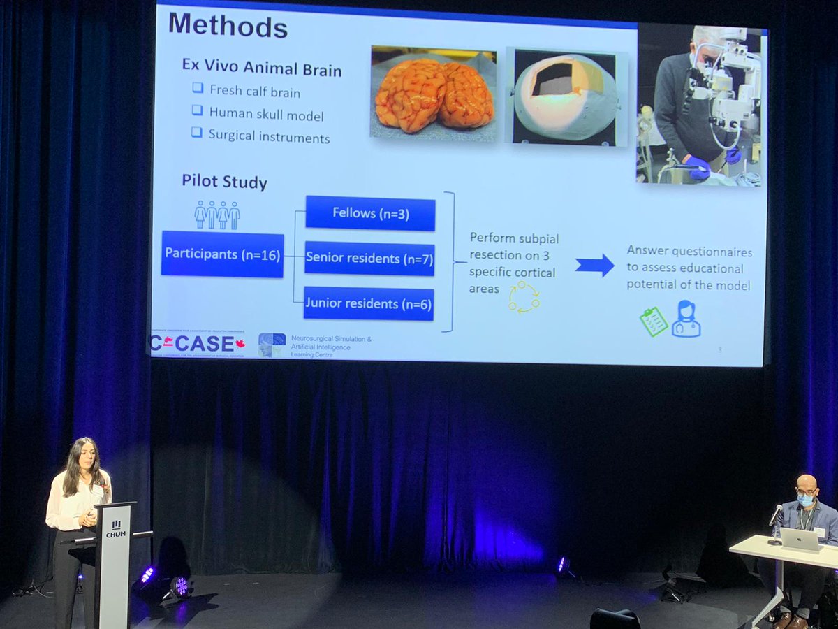 Great presentation by Dr. Nour Hamdan at the C-CASE Meeting entitled: Subpial Resection in an Ex Vivo Novel Calf Brain Epilepsy Simulation Model. Great new model to assess surgical skills during epilepsy surgery.
