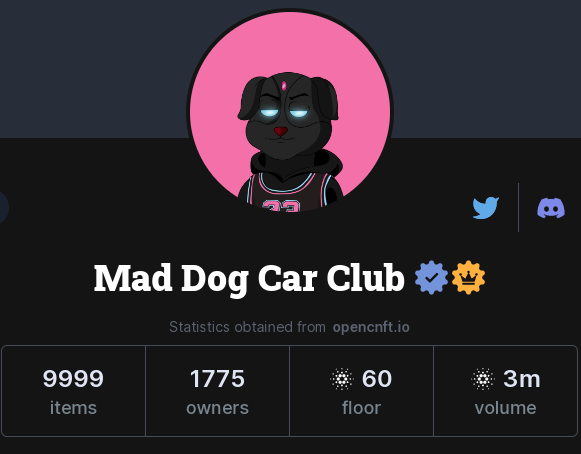 Simo__BK's tweet photo. 🥁 #CNFTGiveaway 🥁

It's 3m already in @jpgstoreNFT 🥳 Probably nothing !!
To celebrate lets giving away this @MadDogCarClub ; to enter:

🌟 Follow @MadDogCarClub &amp; @Simo__BK
🌟 ❤️+RT
🌟 Tag 3⃣ friends

⏰ Ends in 48h (Twitterpicker 🏆)
Good luck ✨

#CNFT #CNFTCommunity #NFT https://t.co/bQFGBAnXEM