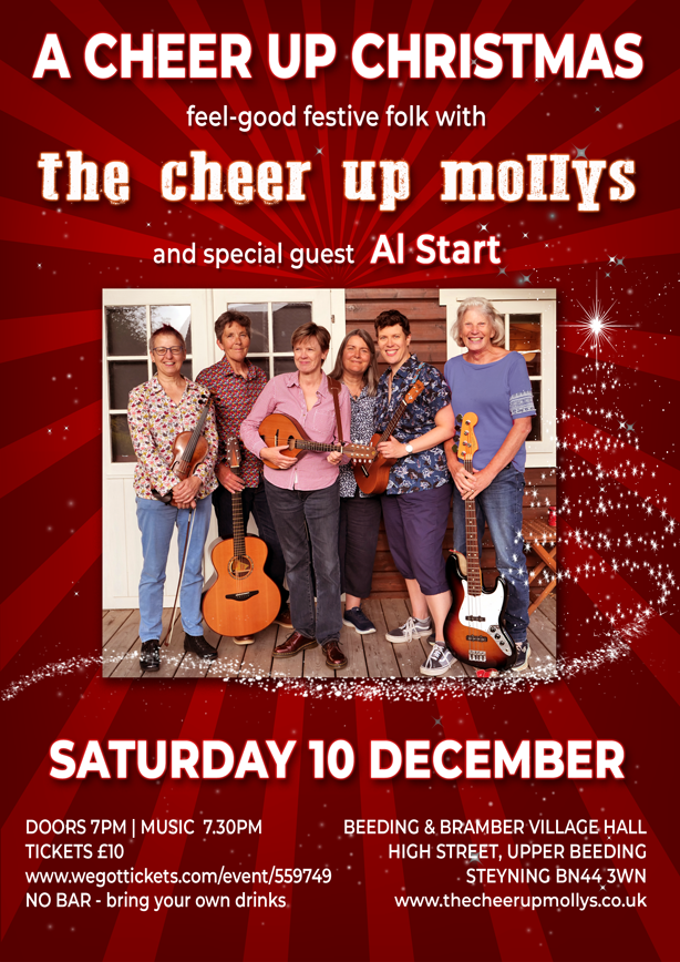 🎄🎅Fancy a cosy night of music, fun and festive frolics?  We’re back in Upper Beeding on Sat 10 December for our annual seasonal show – this year with special guest, singer-songwriter extraordinaire, Al Start 😎 Tickets on sale now! wegottickets.com/event/559749#t…