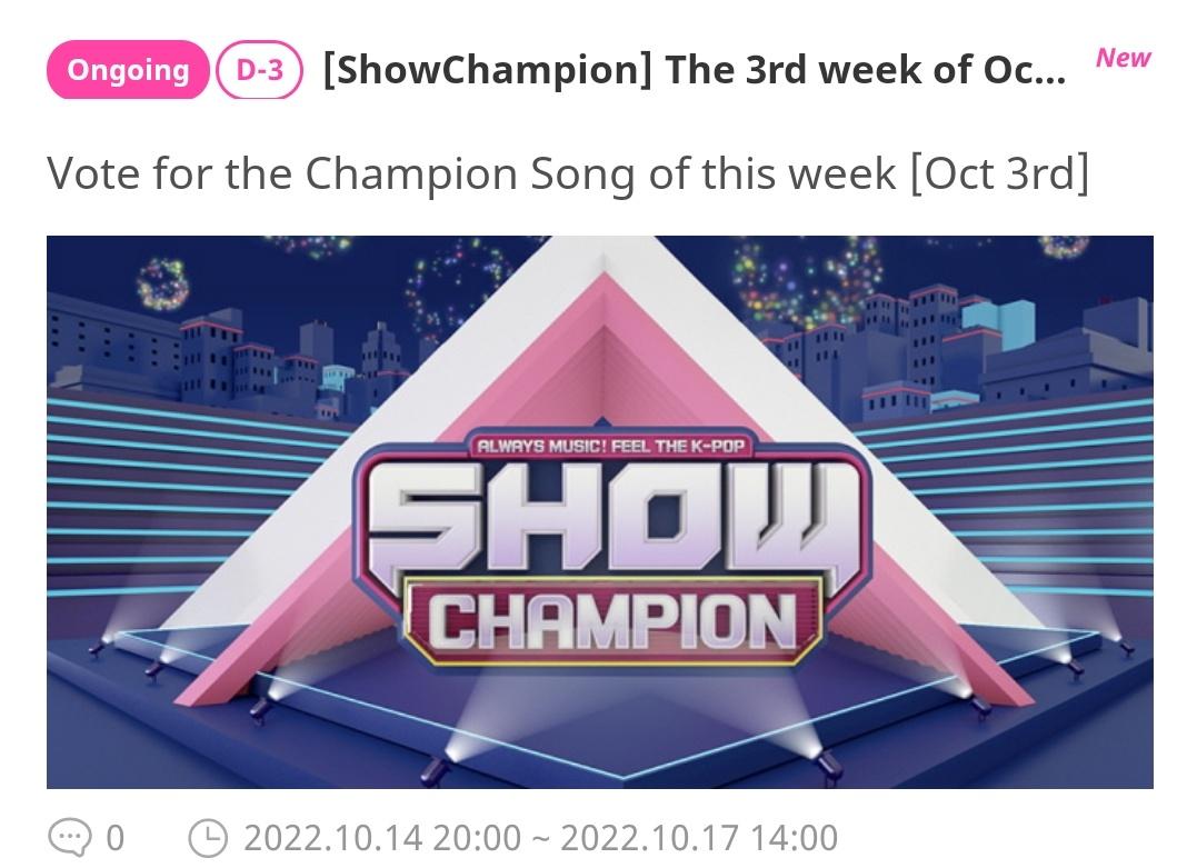 nuestvote's tweet image. [SHOWCHAMPION | PRE-VOTE]

🗳 PRE-VOTING FOR SHOWCHAMPION IS NOW OPEN‼️

✅ Vote for BAEKHO's NO RULES

🔗promo-web.idolchamp.com/app_proxy.html…

✅ 100 votes/day (1 vote=3 ❤💙)

END: 17/10 14:00 KST

#백호 #BAEKHO   
#Absolute_Zero   
#No_Rules @BAEKHO_PLEDIS
#뉴이스트 #NUEST