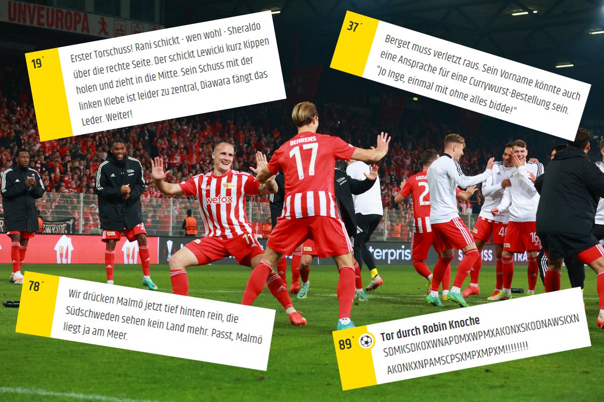 fcunion's tweet photo. Wir schauen zurück auf unseren Liveticker - unser Best-of #FCUMFF ✍️ https://t.co/seKmHAhPTG