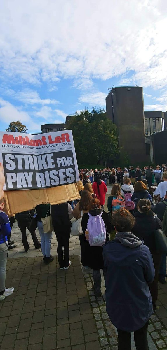 Militant_Left's tweet photo. Militant Left at the student walkout in UL. Solidarity ✊ https://t.co/HuPdEgO6VT