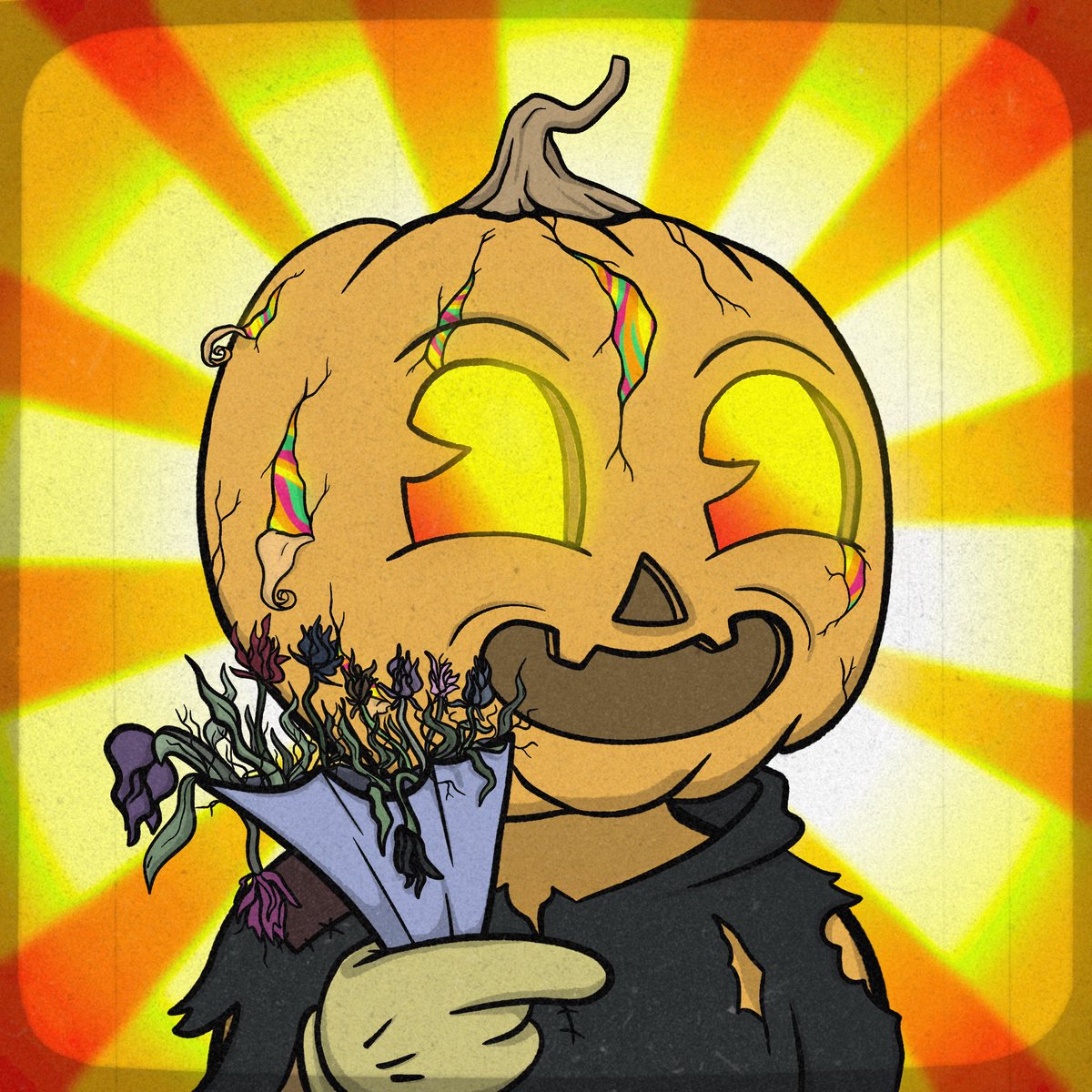 “Wanting to present the love of his life his affection, he had to get in Toon Town to do it. 
 Eventually finding them, he was brutally rejected. 
As he ran, hit by cars, dragged through bushes, rain, mud, he returns home. But his pals there to welcome him back. He keeps smiling”