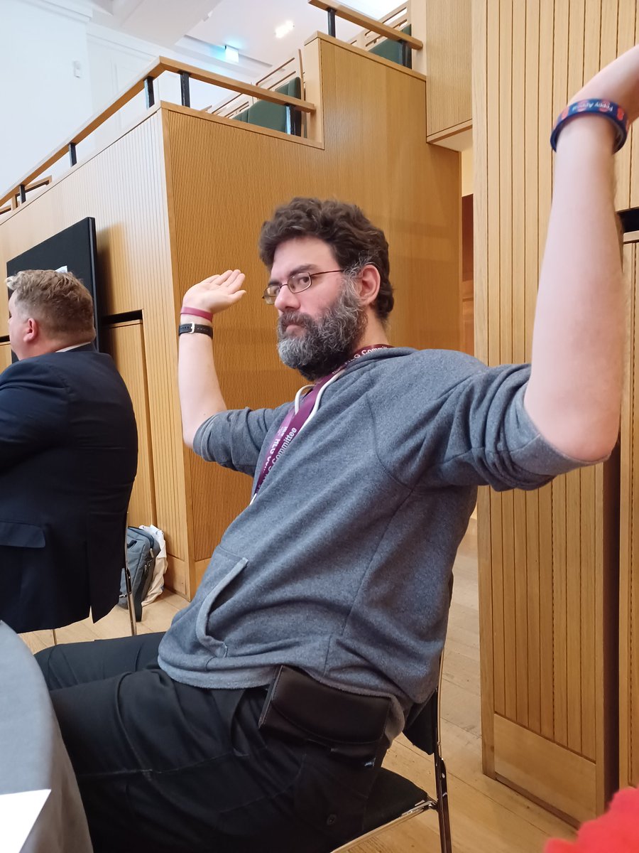 Thompson241's tweet photo. @CILIPHLG Here's @hammerslibrary enjoying the interactive part of the session #hlg75 https://t.co/K0iBb7lR06