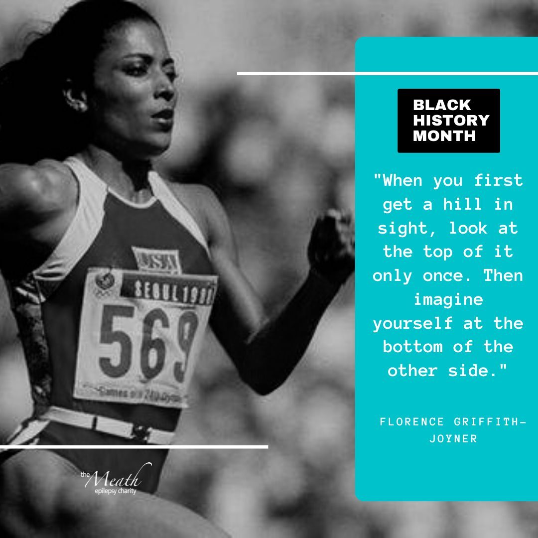 CP_Meath's tweet photo. Florence Griffith Joyner (FloJo). World record-setting sprinter. American track and field athlete described as the “fastest woman of all time.” She did not let epilepsy slow her down! 💜 

#Living WithEpilepsy #RecognisingAbility #BlackHistoryMonth https://t.co/xGMH8C9szy
