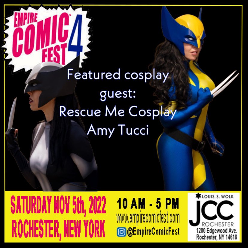 EmpireComicFest (@empirecomicfest) on Twitter photo Cosplay Guest announcement!!!
Rescue Me Cosplay/Amy Tucci
RescueMeCosplay.com
Come see her at <a href="/EmpireComicFest/">EmpireComicFest</a>
Saturday, November 5 2022
#rochesterny #comics #comicCollecting #rochestercomicshow #empirecomicfest #ECF #ECFRochester Cosplay Guest announcement!!!
Rescue Me Cosplay/Amy Tucci
RescueMeCosplay.com
Come see her at <a href="/EmpireComicFest/">EmpireComicFest</a>
Saturday, November 5 2022
#rochesterny #comics #comicCollecting #rochestercomicshow #empirecomicfest #ECF #ECFRochester
