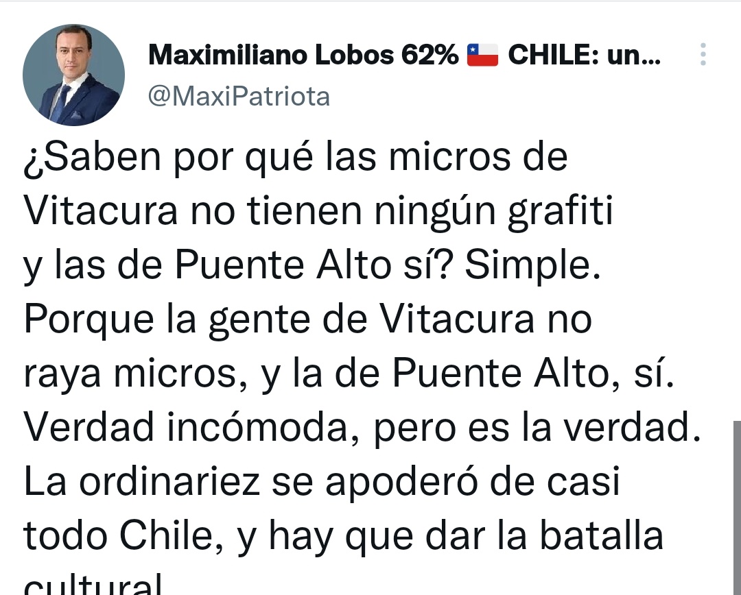 "Ahora que ganó el rechazo en las comunas populares los puedo rotear tranquilamente"