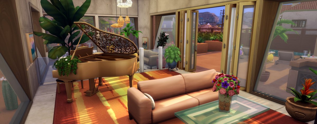 reverlautre's tweet photo. Je viens de mettre en ligne sur mon blog "The Flamingo" une maison qui s'intègre idéalement dans Oasis Spring, avec ses grandes baies vitrées #nocc #moo #moveobjectson #creationfrancaise #reverlautre #showusyourbuilds #thesims4 #sims4 @The_simslabs https://t.co/4DnhsTBmB0 https://t.co/LOIou9VjLC
