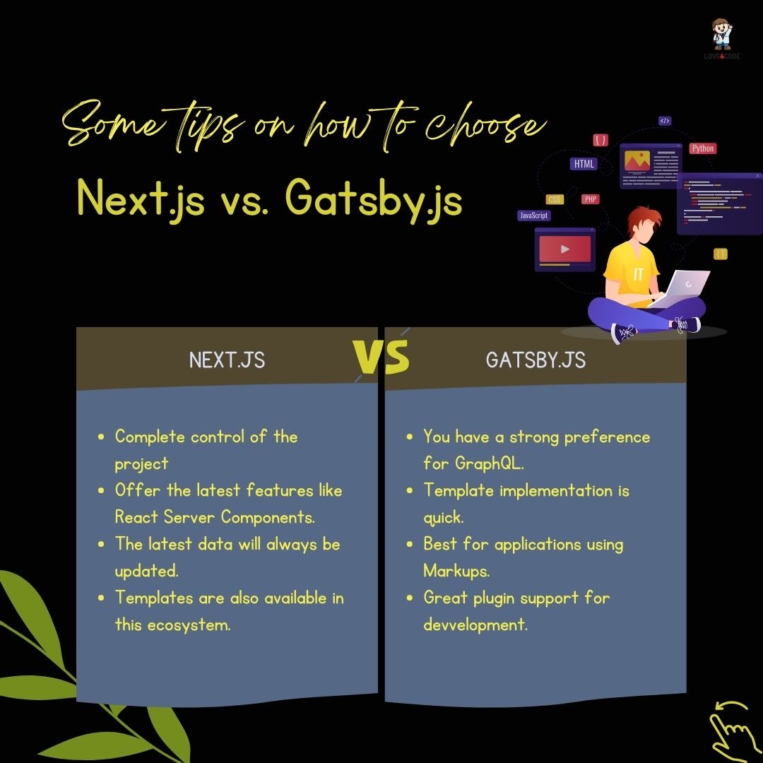 chiragdoctor's tweet image. Understanding the difference between Next.js and Gatsby.js. Pros and Cons of both technologies. Both of them are amazing, it depends on which tech are you comfortable with and your business requirements.
#learnnextjs #nextjs #gatsby #webdeveloper #webdev #webdevelopment