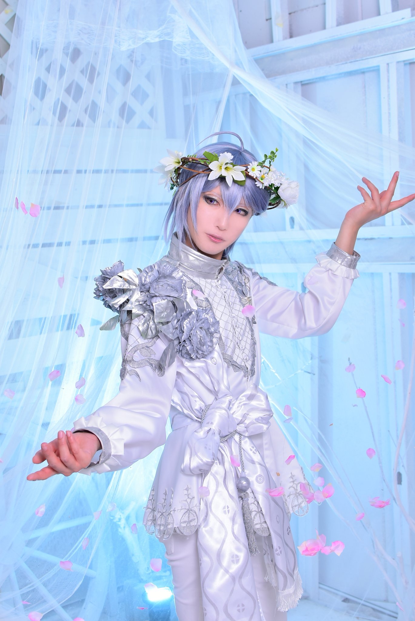 フェアリーガラ シルバー コスプレ ウィッグ付き フェアリーガラ シルバー コスプレ ウィッグ付き ツイステ レオナ