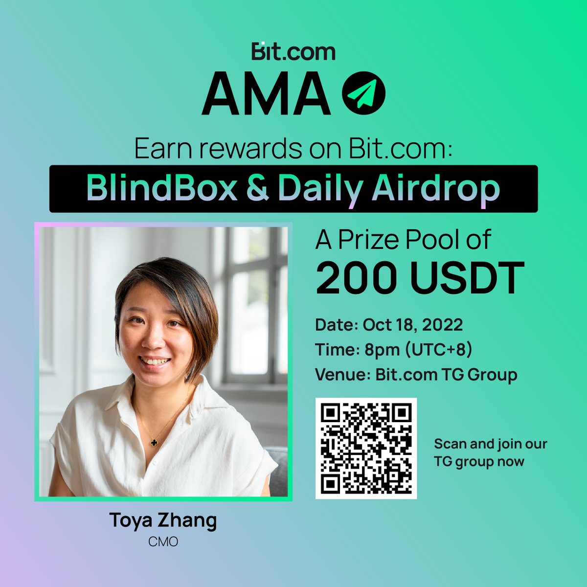 BITCryptoXchg's tweet photo. 📢 Catch us on the upcoming #AMA!
🎙️ Rewards on https://t.co/cOTl24atgr: BlindBox &amp; Daily Airdrop

🏆 Win a prize pool of 200 USDT!
📲 Join https://t.co/cOTl24atgr Telegram group now: https://t.co/hdd1znZkKl
@t_xiaoduo_zhang https://t.co/4YTH4QcZTD