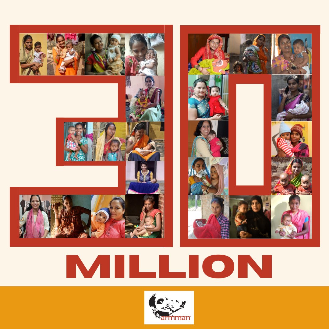 armmanindia's tweet photo. We are thrilled to share that #mHealth interventions implemented by #ARMMAN have now reached 30 million #pregnantwomen, #mothers and their #children in 20 states of India! (1/3)
#health #healthtech #maternalhealth #childhealth #pregnancy #infancy #maternalcare #childcare https://t.co/13TWl41EHy